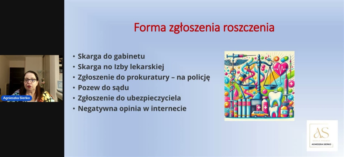 Slajd z webinaru: Forma zgłoszenia roszczenia – sześć dróg